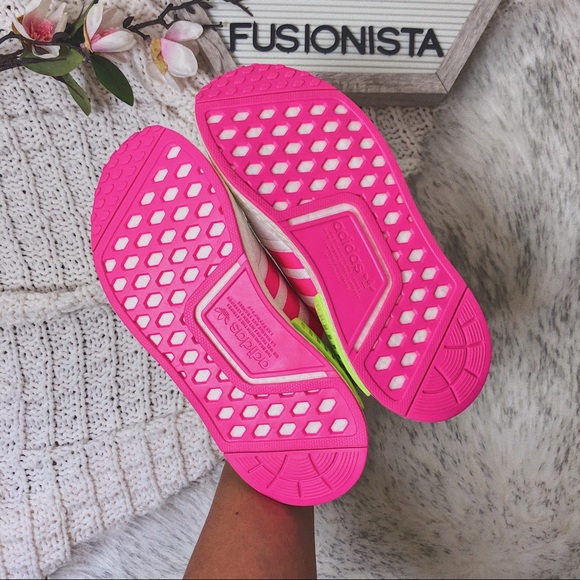‼️sold‼️NWT🍭 Adidas NMD R1 Hot Pink/Yellow 6W - Picture 9 of 10